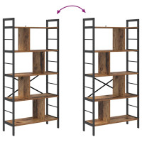 Produktbild för Hyllsystem Gammalt trä 75 x 30 x 156 cm Konstruerat trä