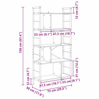 Produktbild för Hyllsystem Artisan Ek 75 x 30 x 156 cm Konstruerat trä