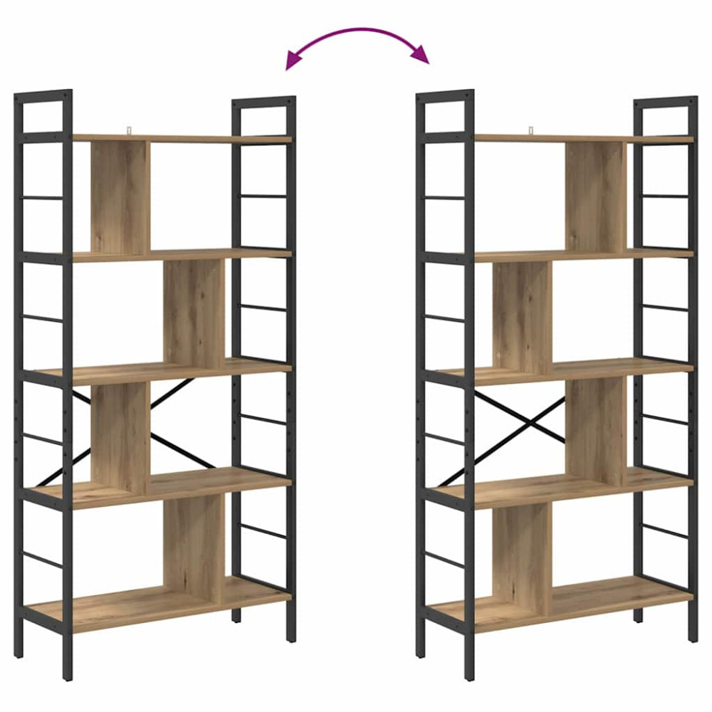 Produktbild för Hyllsystem Artisan Ek 75 x 30 x 156 cm Konstruerat trä