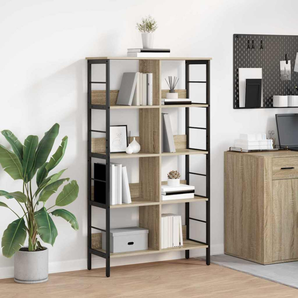Produktbild för Hyllsystem Sonoma-ek 82 x 32 x 144,5 cm Konstruerat trä