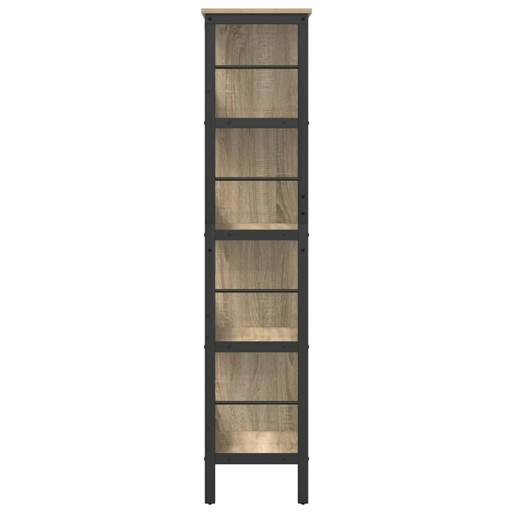 Produktbild för Hyllsystem Sonoma-ek 82 x 32 x 144,5 cm Konstruerat trä