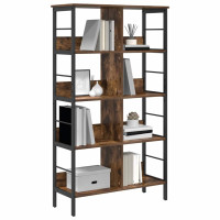 Produktbild för Hyllsystem Rökt ek 82 x 32 x 144,5 cm Konstruerat trä