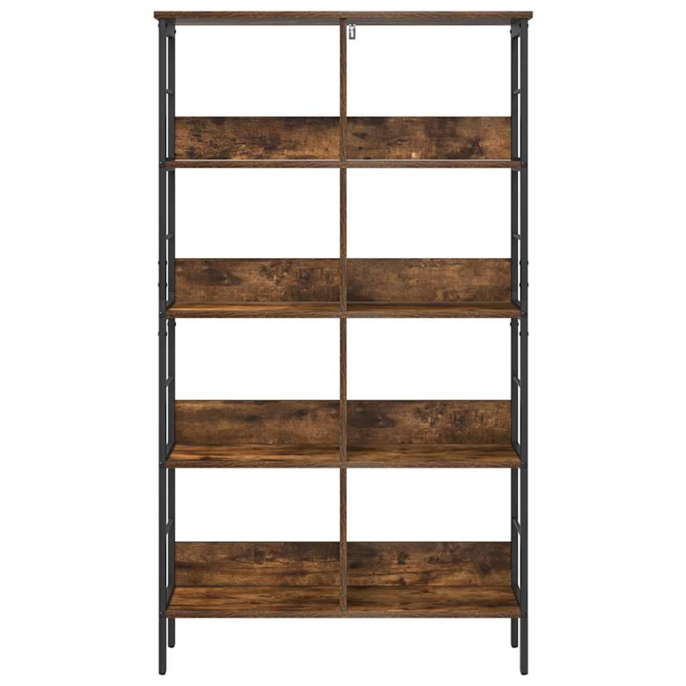 Produktbild för Hyllsystem Rökt ek 82 x 32 x 144,5 cm Konstruerat trä