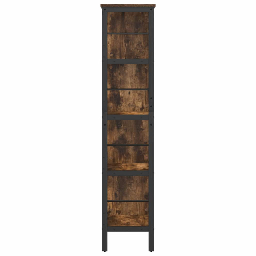 Produktbild för Hyllsystem Rökt ek 82 x 32 x 144,5 cm Konstruerat trä