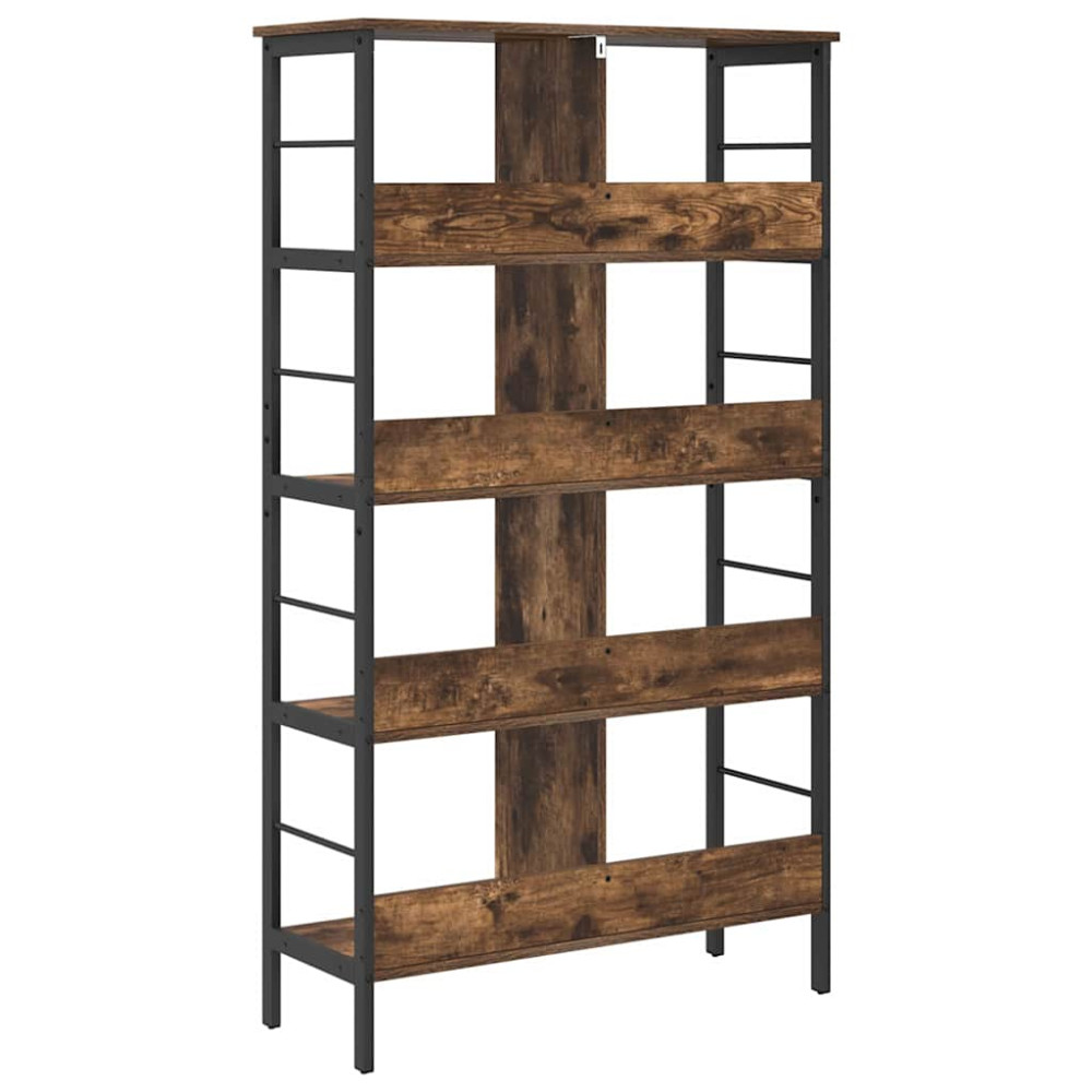 Produktbild för Hyllsystem Rökt ek 82 x 32 x 144,5 cm Konstruerat trä