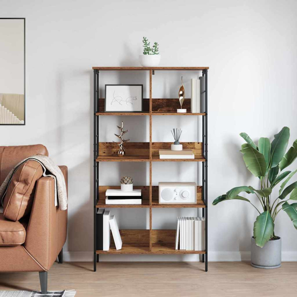 Produktbild för Hyllsystem Gammalt trä 82 x 32 x 144,5 cm Konstruerat trä