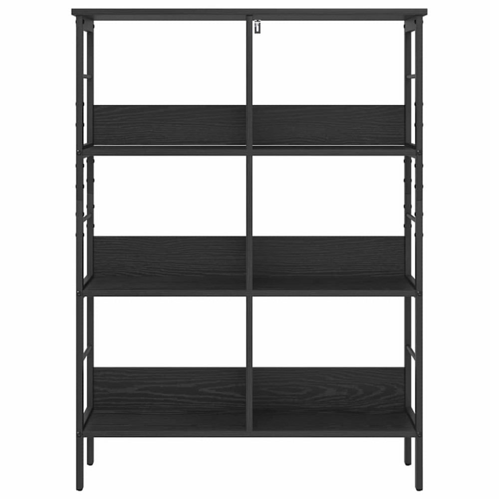 Produktbild för Hyllsystem Svart Ek 82 x 32 x 112 cm Konstruerat trä