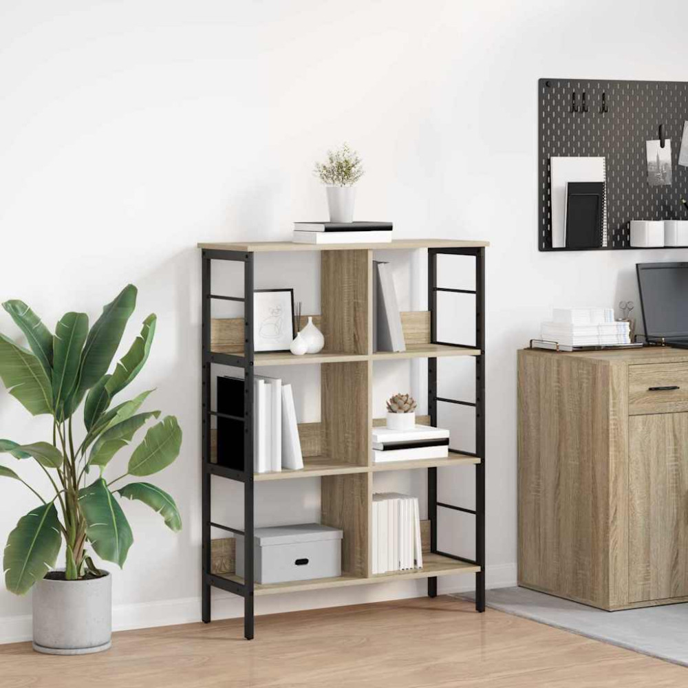 Produktbild för Hyllsystem Sonoma-ek 82 x 32 x 112 cm Konstruerat trä