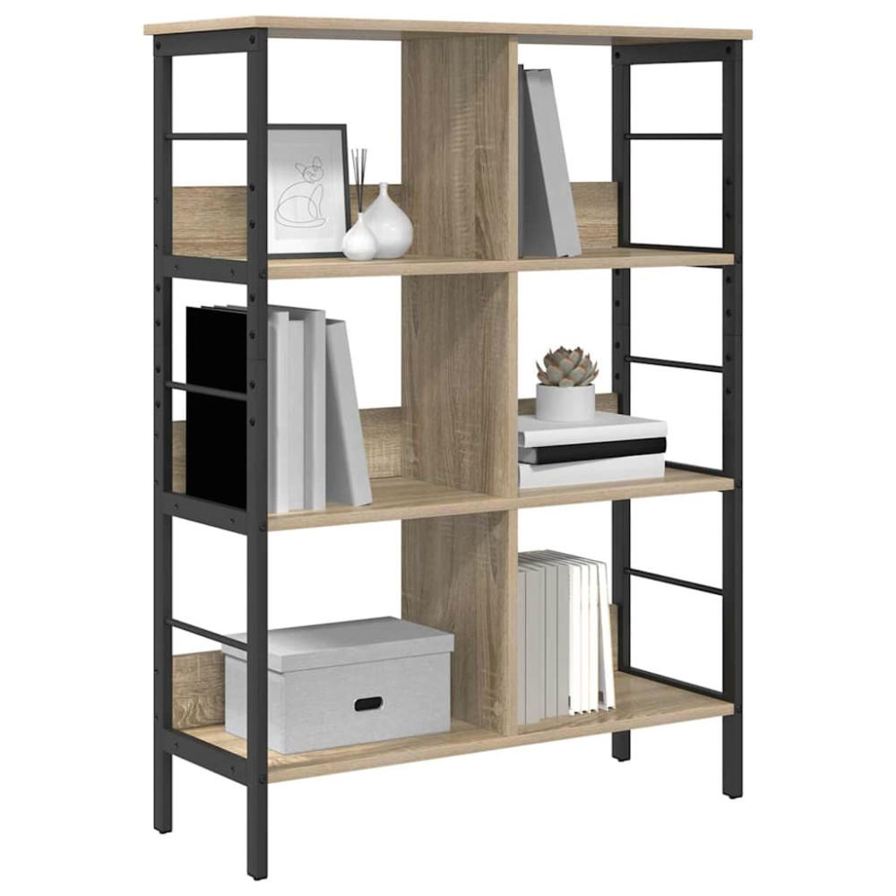 Produktbild för Hyllsystem Sonoma-ek 82 x 32 x 112 cm Konstruerat trä