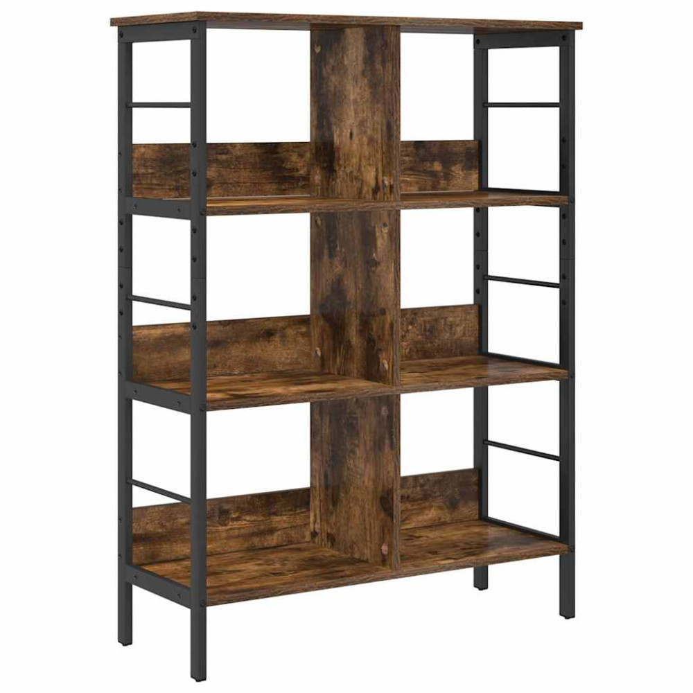 Produktbild för Hyllsystem Rökt ek 82 x 32 x 112 cm Konstruerat trä