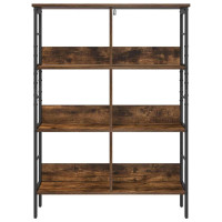 Produktbild för Hyllsystem Rökt ek 82 x 32 x 112 cm Konstruerat trä