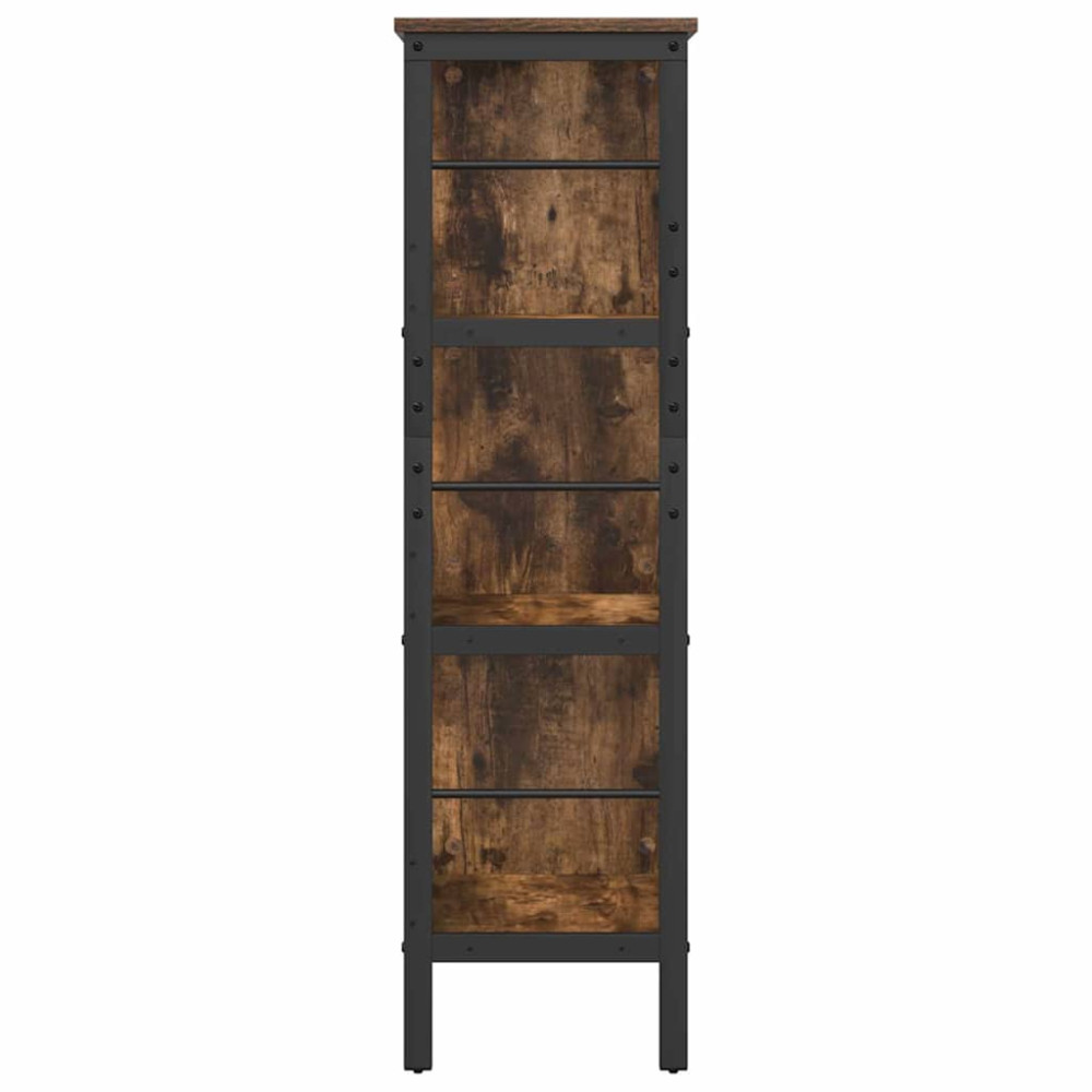 Produktbild för Hyllsystem Rökt ek 82 x 32 x 112 cm Konstruerat trä
