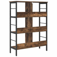 Produktbild för Hyllsystem Rökt ek 82 x 32 x 112 cm Konstruerat trä