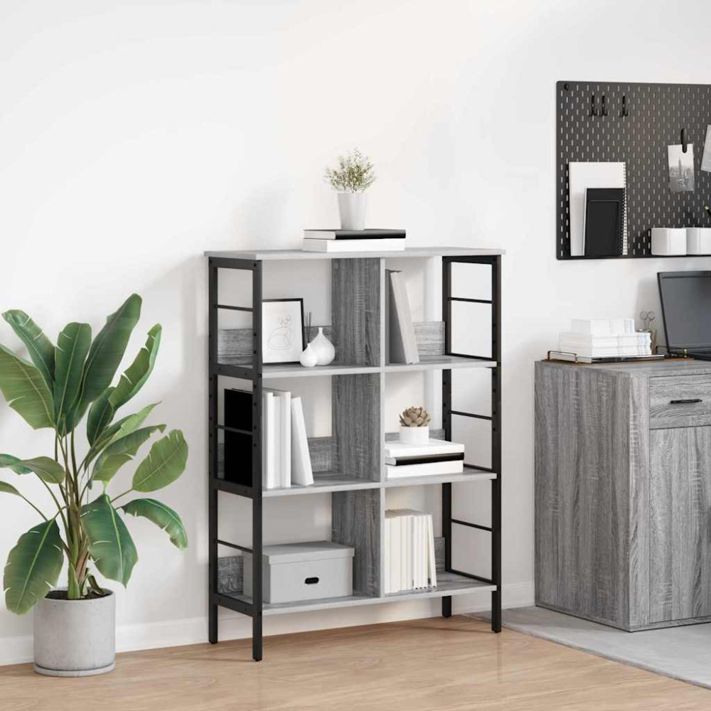 Produktbild för Hyllsystem Grå Sonoma 82 x 32 x 112 cm Konstruerat trä