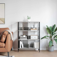 Produktbild för Hyllsystem Grå Sonoma 82 x 32 x 112 cm Konstruerat trä