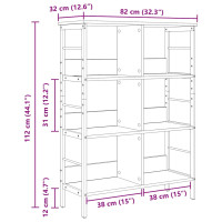 Produktbild för Hyllsystem Artisan Ek 82 x 32 x 112 cm Konstruerat trä
