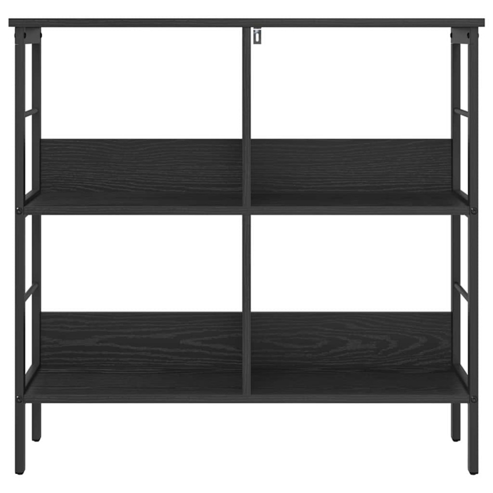 Produktbild för Hyllsystem Svart Ek 82 x 32 x 79 cm Konstruerat trä
