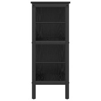 Produktbild för Hyllsystem Svart Ek 82 x 32 x 79 cm Konstruerat trä