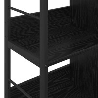 Produktbild för Hyllsystem Svart Ek 82 x 32 x 79 cm Konstruerat trä