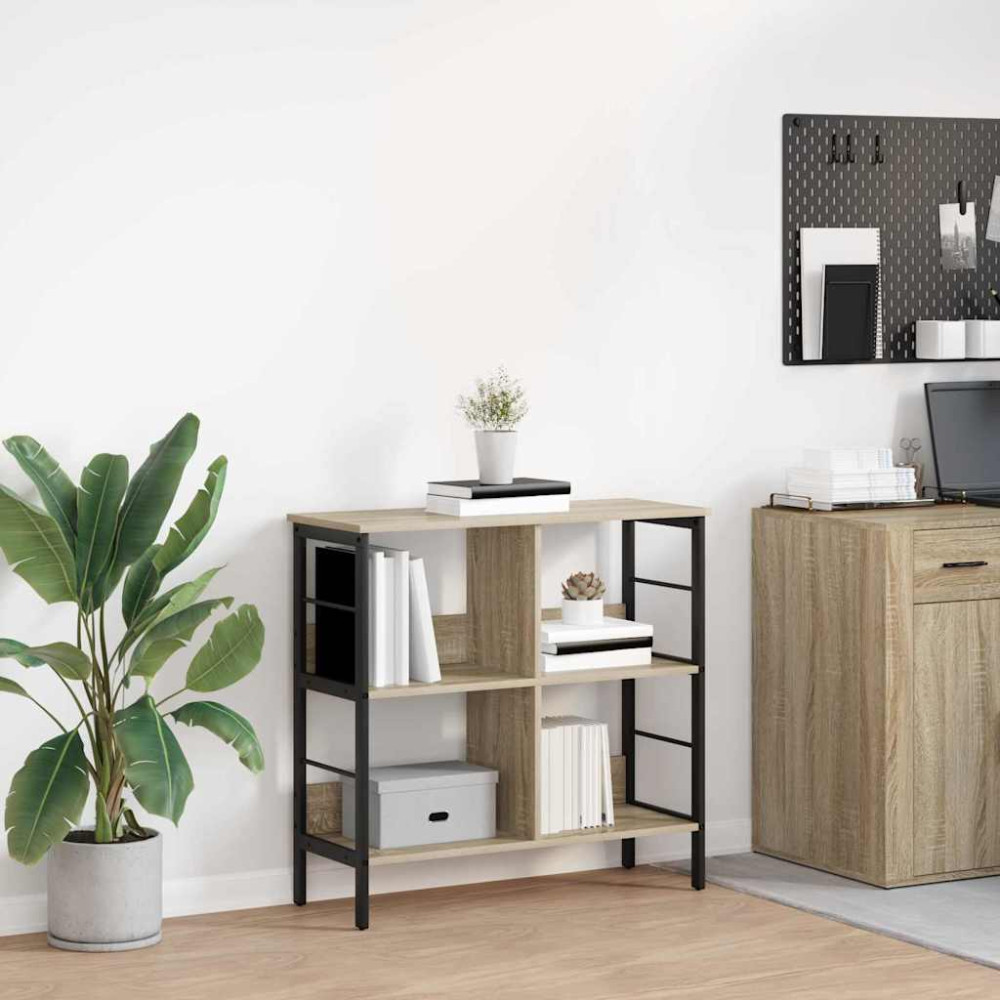 Produktbild för Hyllsystem Sonoma-ek 82 x 32 x 79 cm Konstruerat trä
