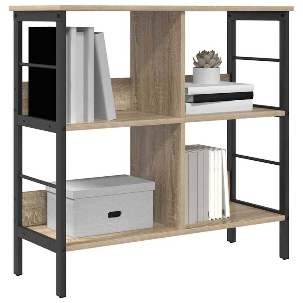 Produktbild för Hyllsystem Sonoma-ek 82 x 32 x 79 cm Konstruerat trä