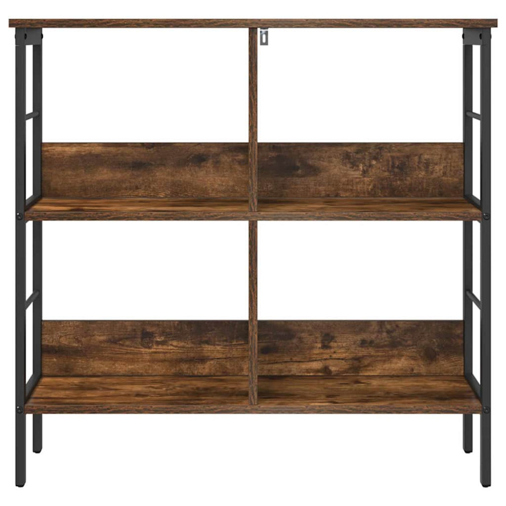 Produktbild för Hyllsystem Rökt ek 82 x 32 x 79 cm Konstruerat trä