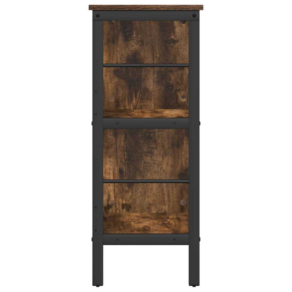 Produktbild för Hyllsystem Rökt ek 82 x 32 x 79 cm Konstruerat trä