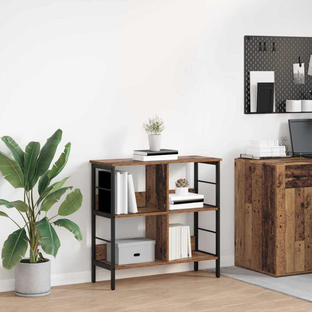 Produktbild för Hyllsystem Gammalt trä 82 x 32 x 79 cm Konstruerat trä