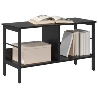 Produktbild för Hyllsystem Svart Ek 82 x 32 x 47 cm Konstruerat trä