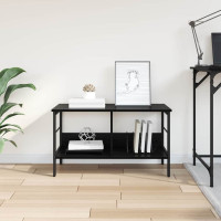 Produktbild för Hyllsystem Svart Ek 82 x 32 x 47 cm Konstruerat trä