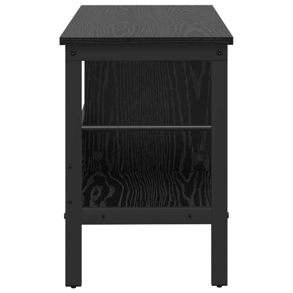 Produktbild för Hyllsystem Svart Ek 82 x 32 x 47 cm Konstruerat trä