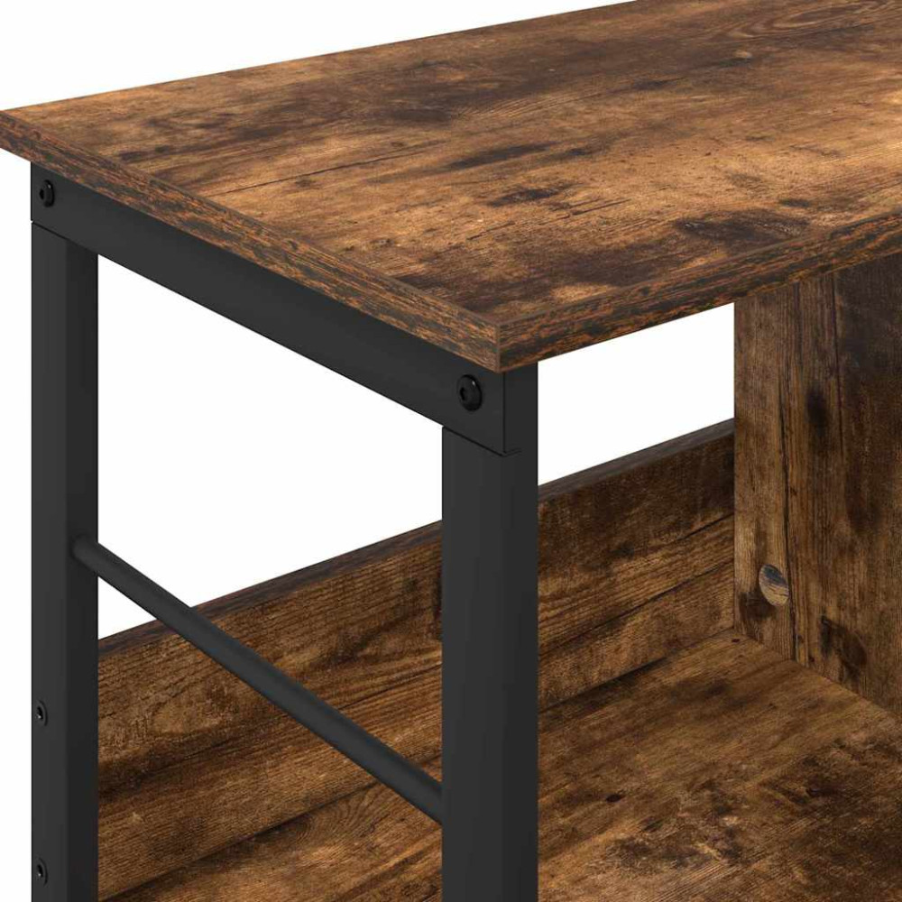 Produktbild för Hyllsystem Rökt ek 82 x 32 x 47 cm Konstruerat trä
