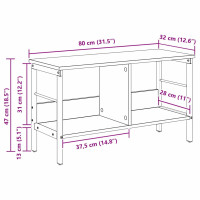 Produktbild för Hyllsystem Gammalt trä 82 x 32 x 47 cm Konstruerat trä