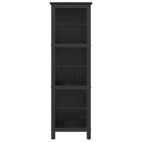 Produktbild för Hyllsystem Svart Ek 102 x 32 x 104,5 cm Konstruerat trä