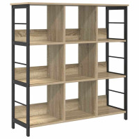 Produktbild för Hyllsystem Sonoma-ek 102 x 32 x 104,5 cm Konstruerat trä