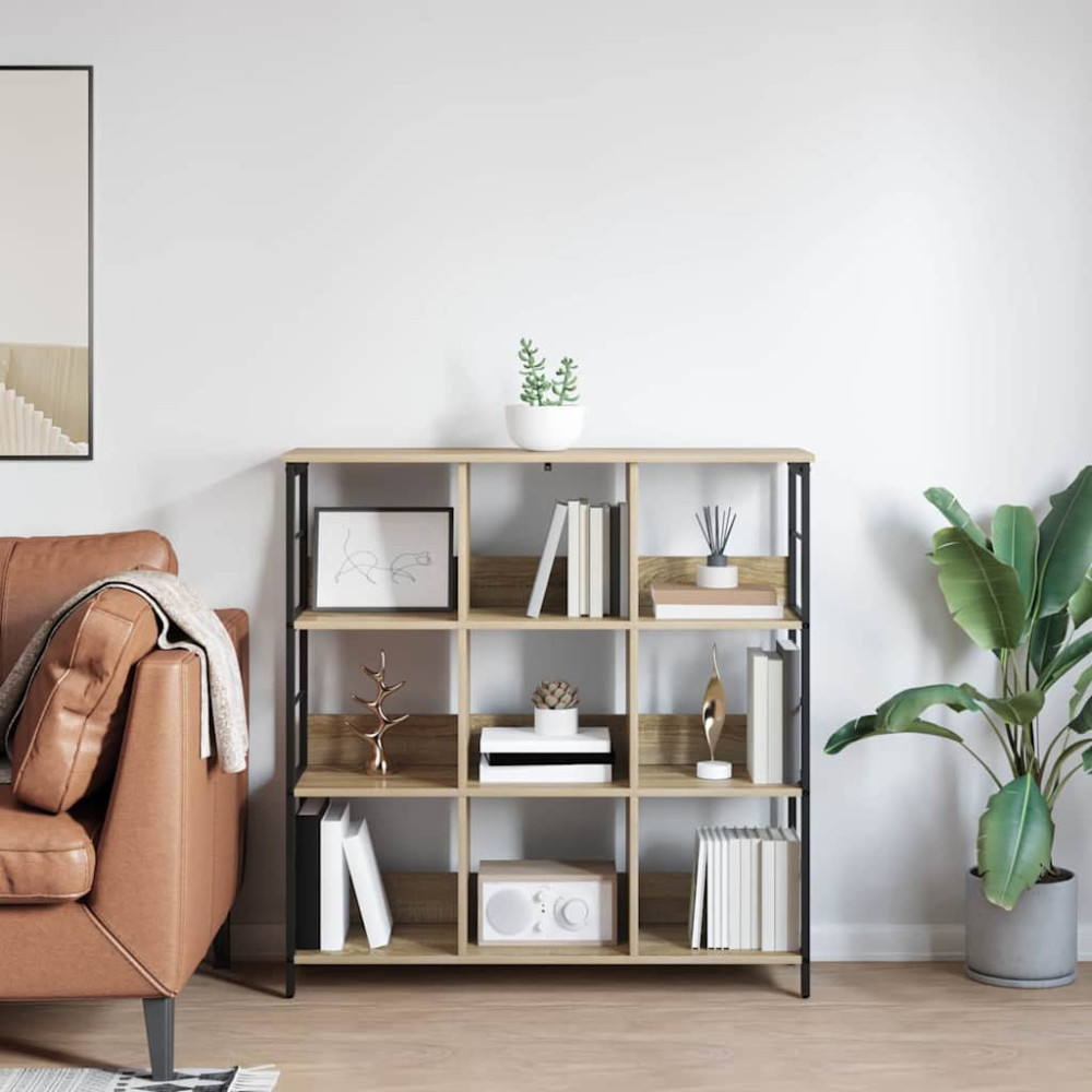 Produktbild för Hyllsystem Sonoma-ek 102 x 32 x 104,5 cm Konstruerat trä