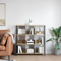 Produktbild för Hyllsystem Sonoma-ek 102 x 32 x 104,5 cm Konstruerat trä