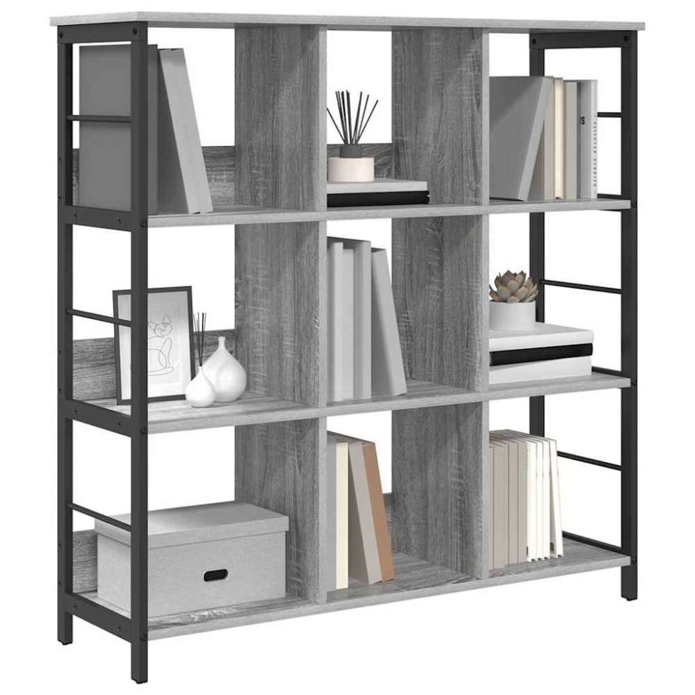 Produktbild för Hyllsystem Grå Sonoma 102 x 32 x 104,5 cm Konstruerat trä