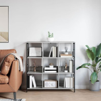 Produktbild för Hyllsystem Grå Sonoma 102 x 32 x 104,5 cm Konstruerat trä