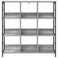 Produktbild för Hyllsystem Grå Sonoma 102 x 32 x 104,5 cm Konstruerat trä