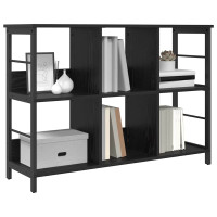 Produktbild för Hyllsystem Svart Ek 102 x 32 x 72,5 cm Konstruerat trä