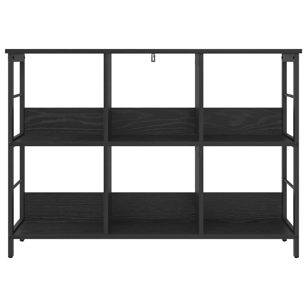 Produktbild för Hyllsystem Svart Ek 102 x 32 x 72,5 cm Konstruerat trä