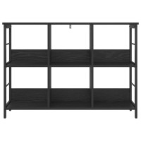 Produktbild för Hyllsystem Svart Ek 102 x 32 x 72,5 cm Konstruerat trä