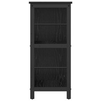Produktbild för Hyllsystem Svart Ek 102 x 32 x 72,5 cm Konstruerat trä