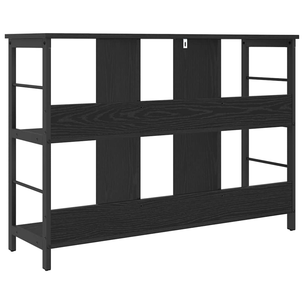 Produktbild för Hyllsystem Svart Ek 102 x 32 x 72,5 cm Konstruerat trä