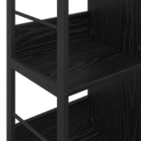 Produktbild för Hyllsystem Svart Ek 102 x 32 x 72,5 cm Konstruerat trä