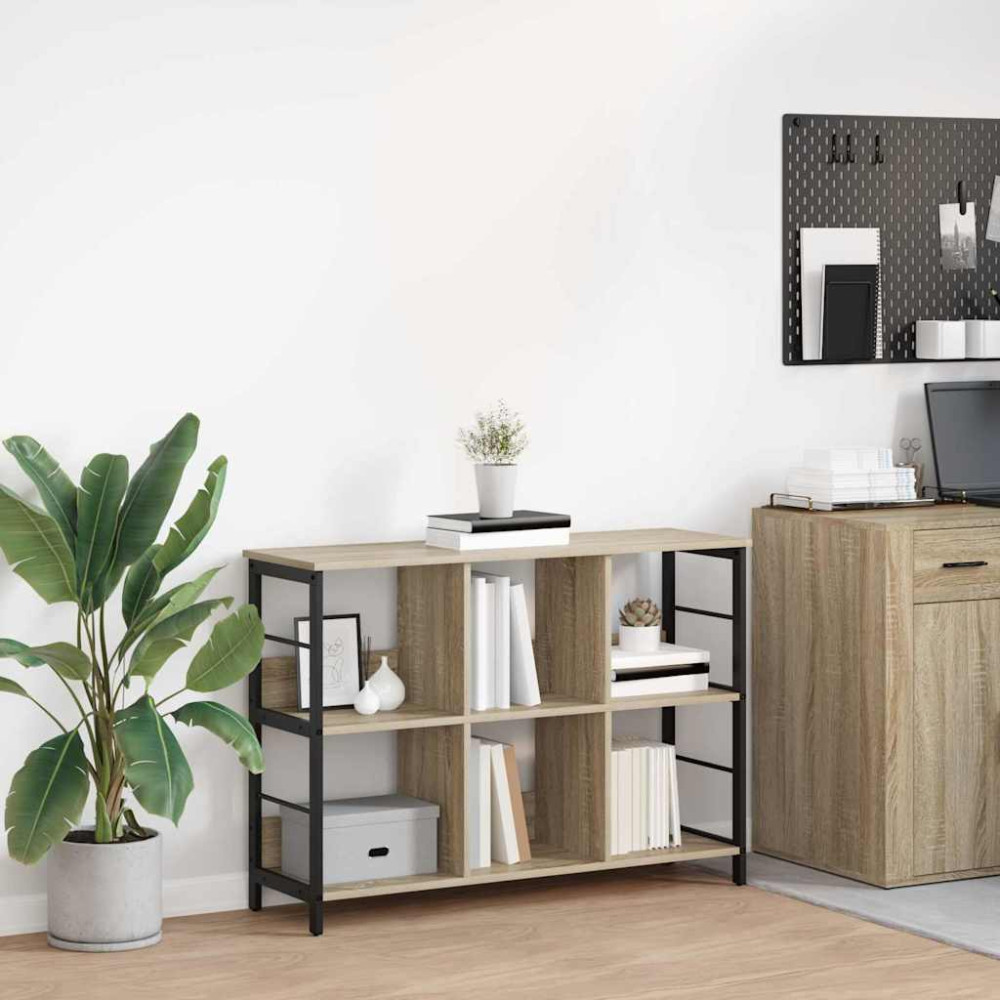 Produktbild för Hyllsystem Sonoma-ek 102 x 32 x 72,5 cm Konstruerat trä