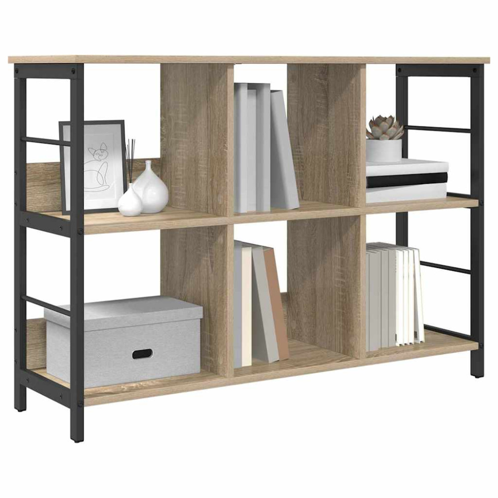Produktbild för Hyllsystem Sonoma-ek 102 x 32 x 72,5 cm Konstruerat trä