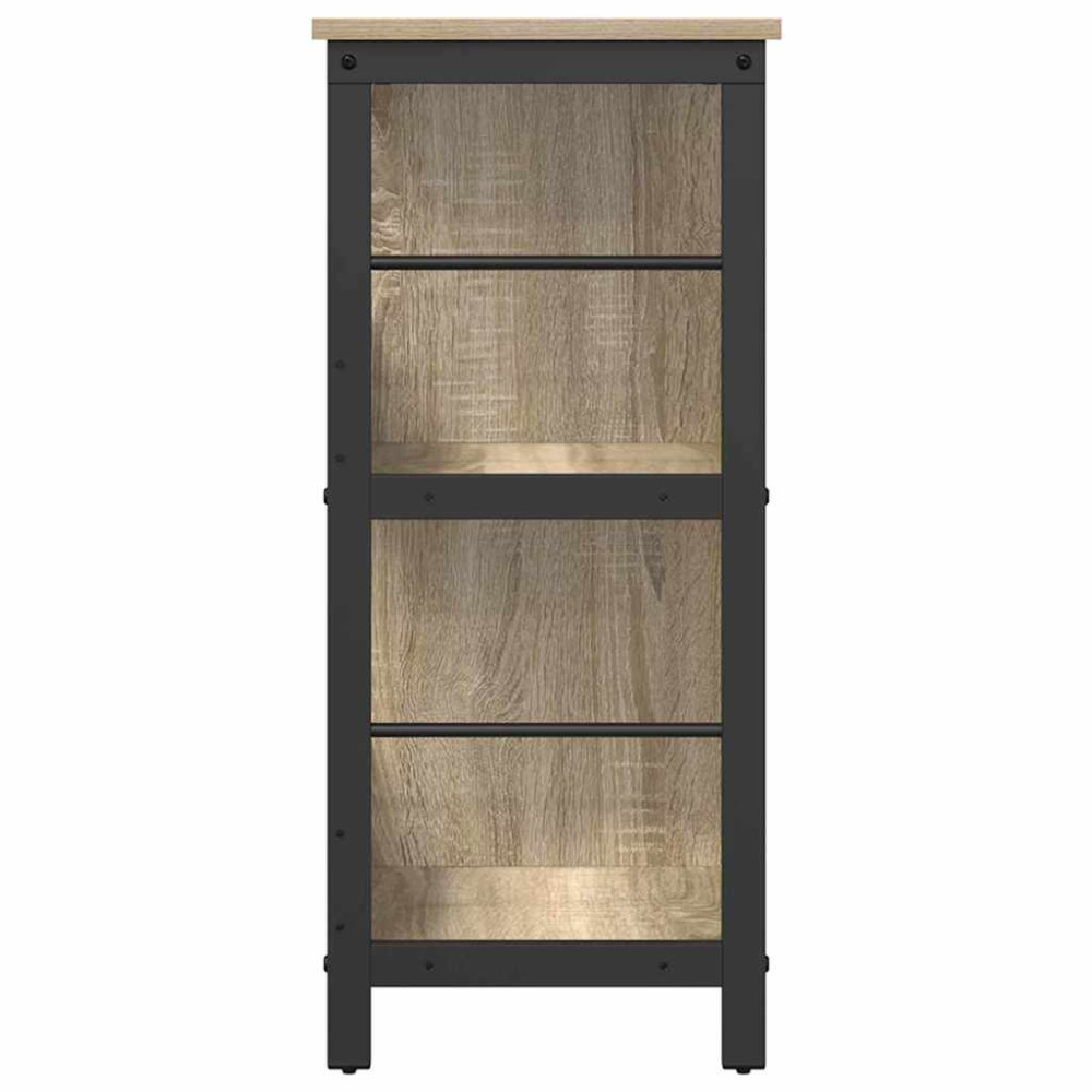 Produktbild för Hyllsystem Sonoma-ek 102 x 32 x 72,5 cm Konstruerat trä