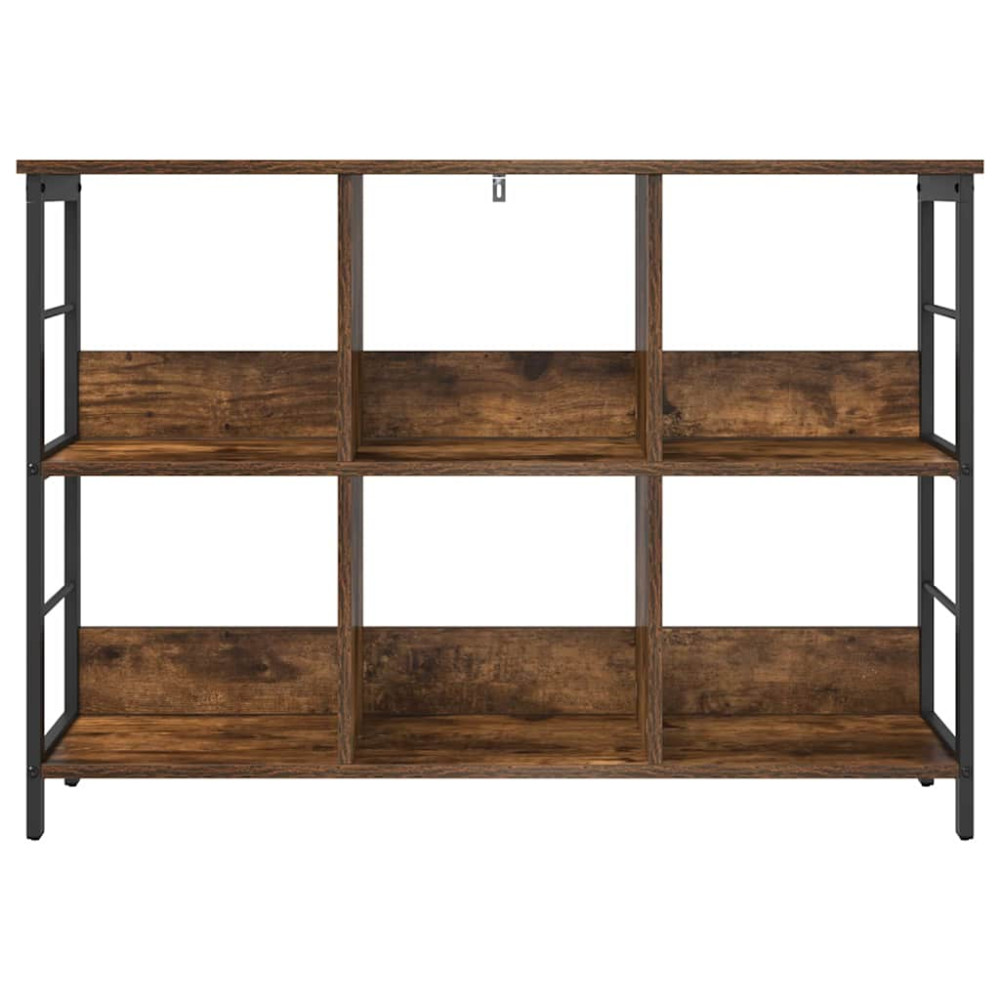 Produktbild för Hyllsystem Rökt ek 102 x 32 x 72,5 cm Konstruerat trä